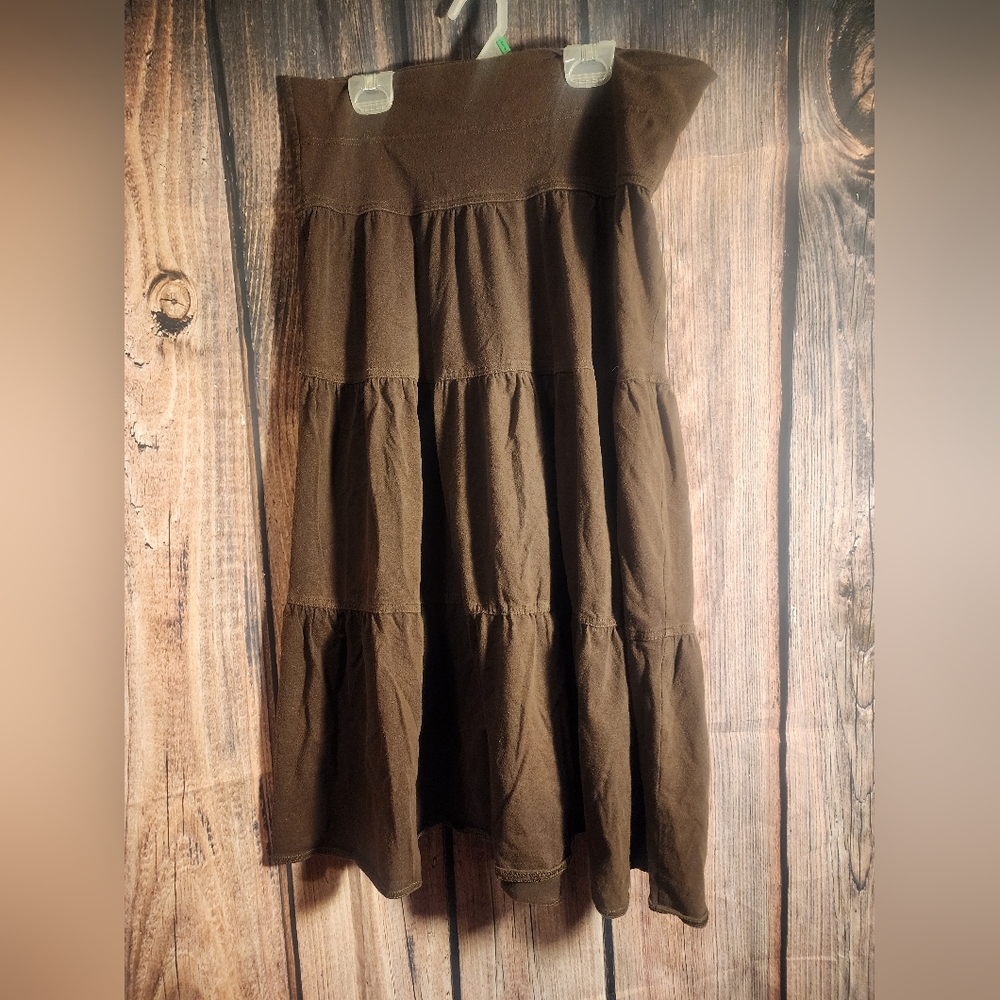 Womens Size Medium Brown Mid Length Skirt
